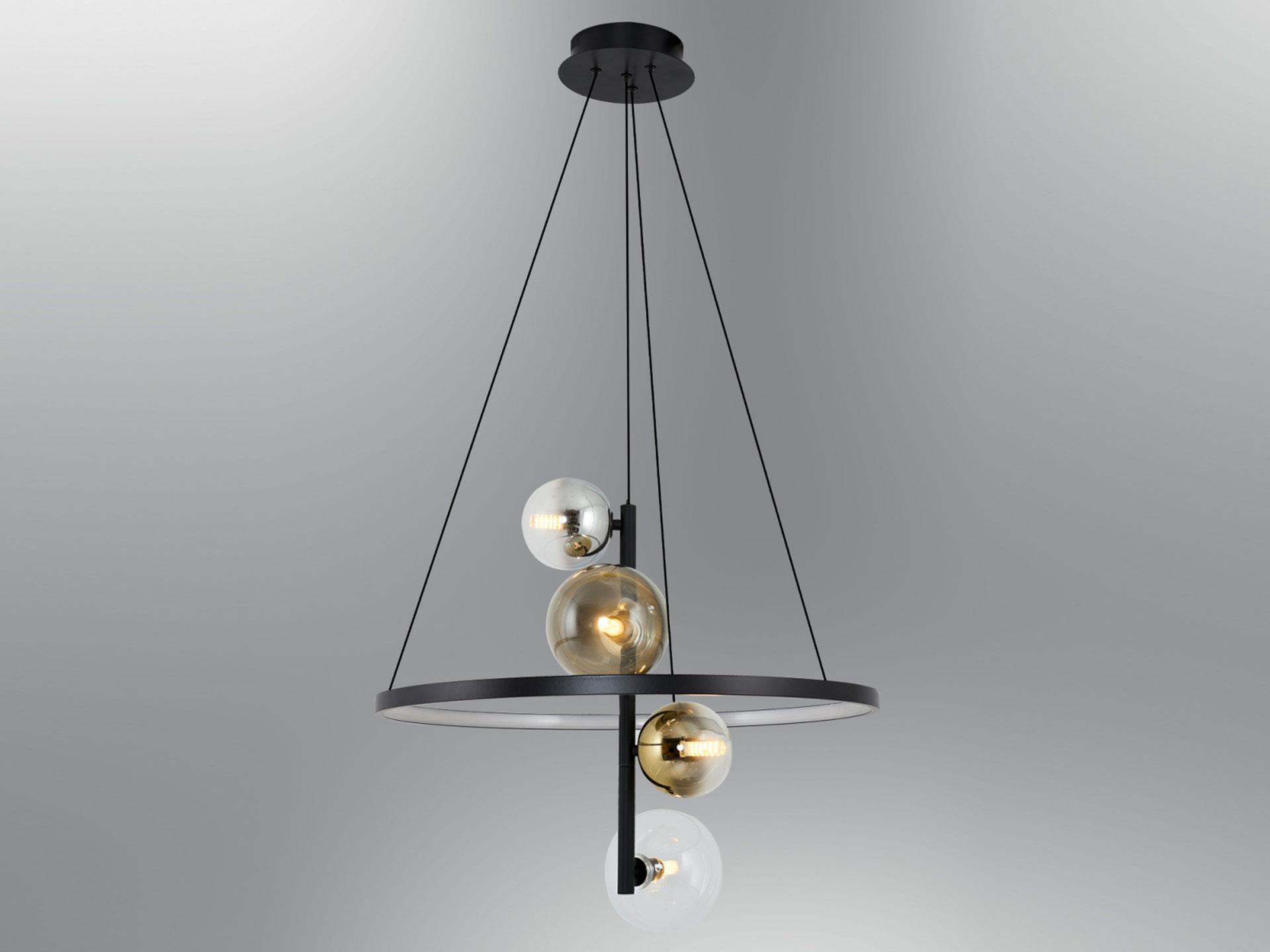 3116Y-60 Velos 60 Horizontal Circle Pendant Lamp Matt Black