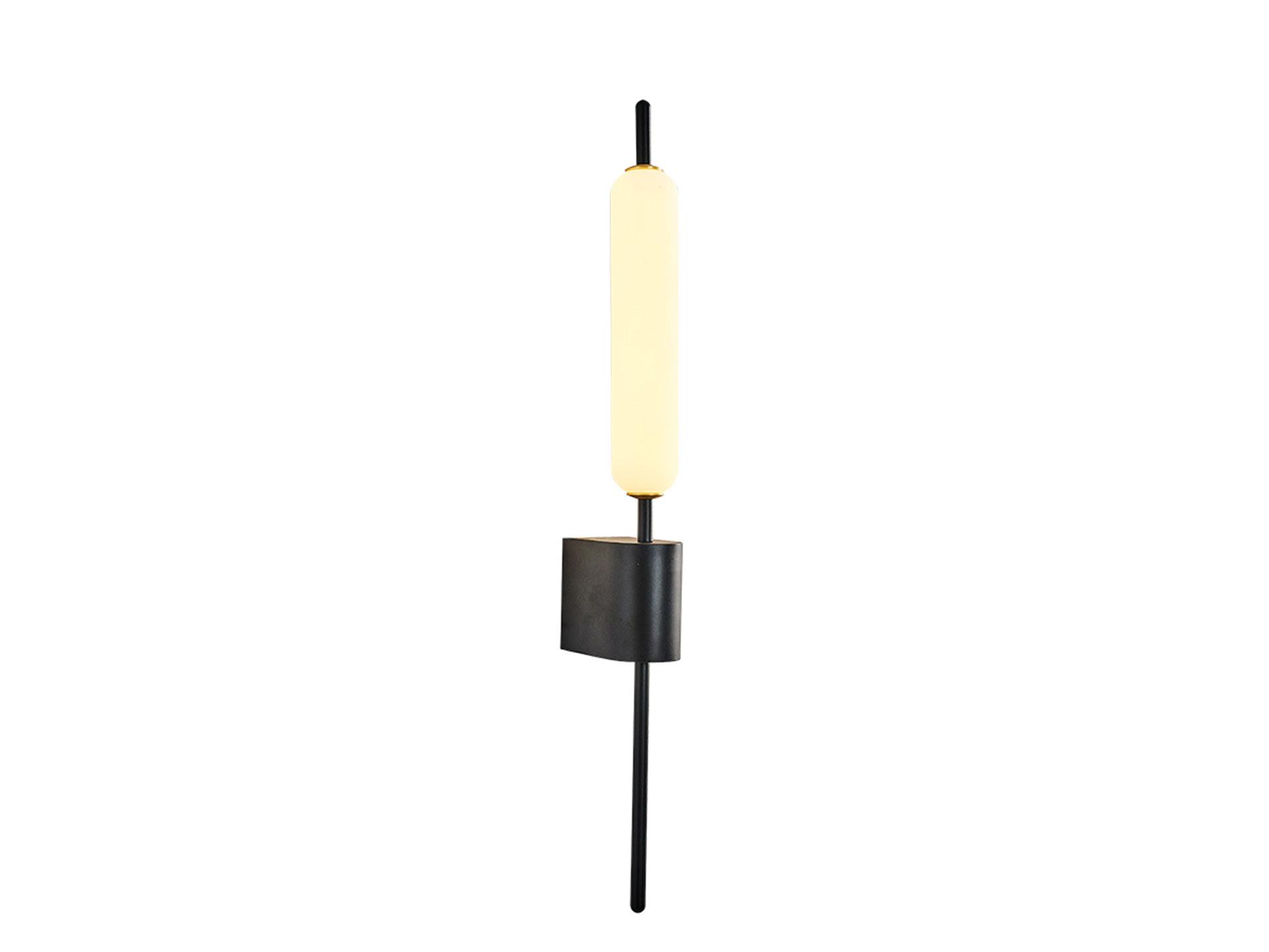 4518-APL,19 Sausage Sconce Black