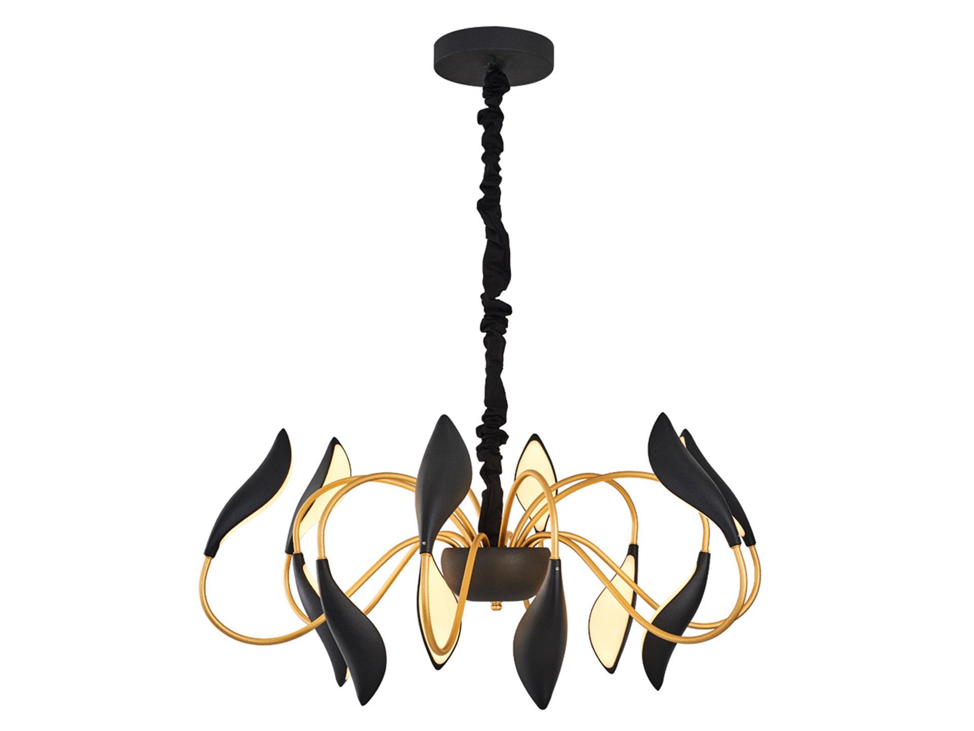 4060-12A,19 12 Chandelier Black