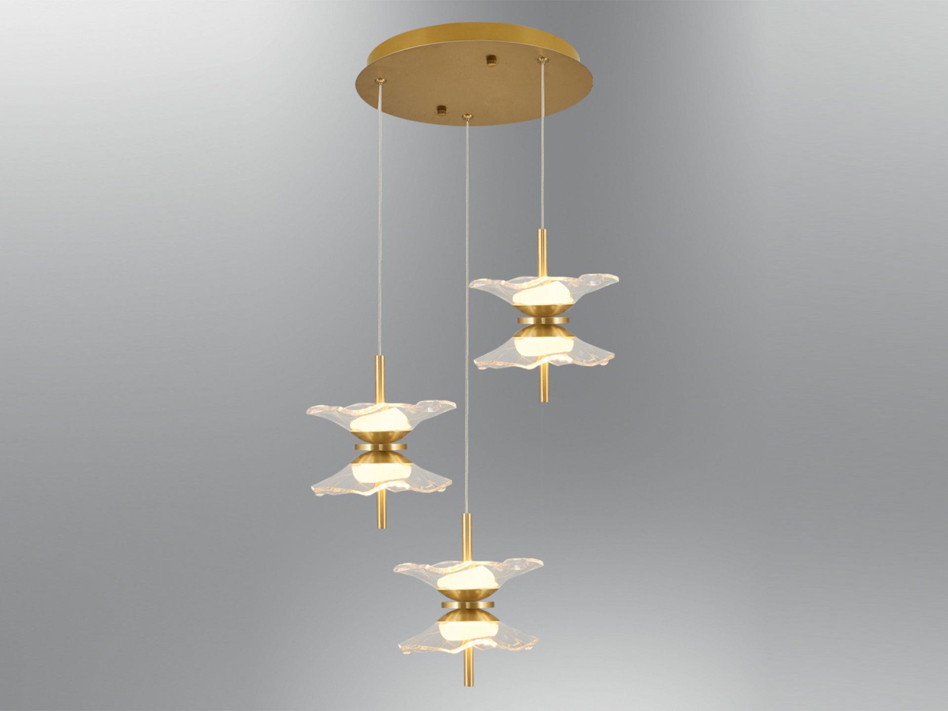 4113-3A Fona Triple Suspension Gold