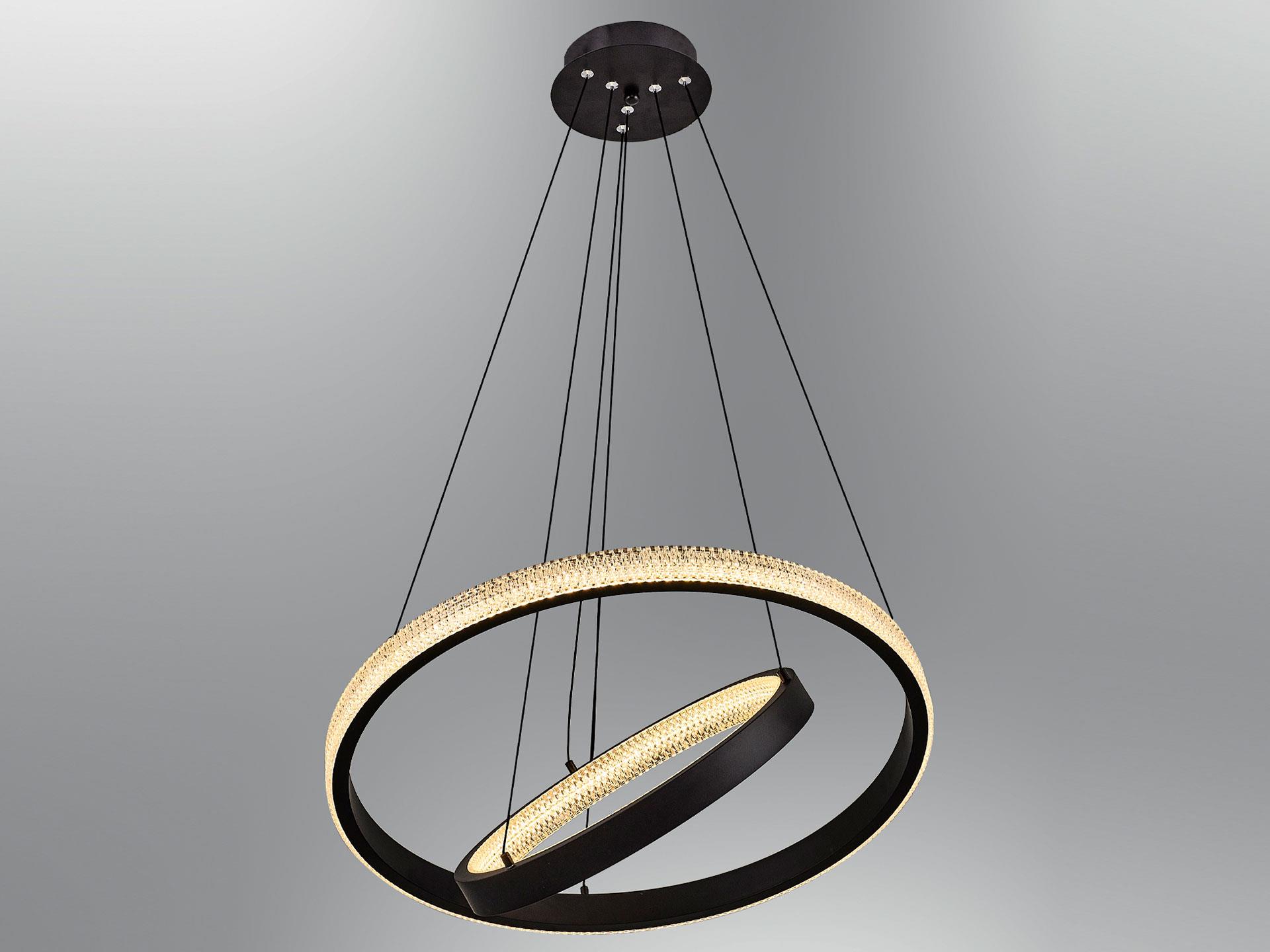 5698-2-19 2 Pendant Chandelier Black